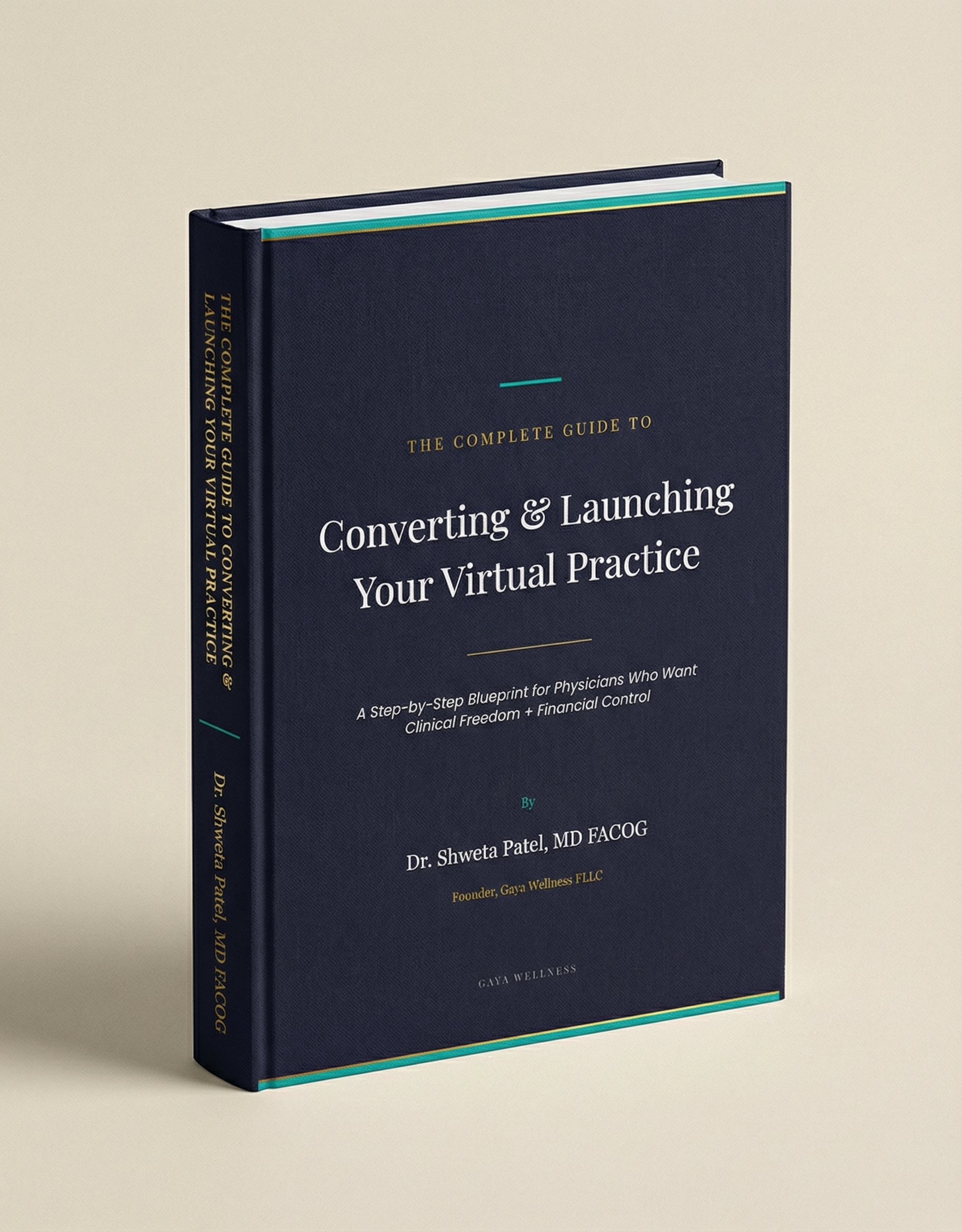 3D mockup of the Virtual Practice E-Book